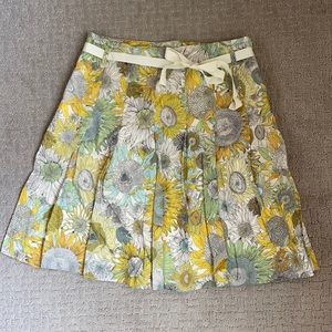 J. Crew Cotton pleated skirt